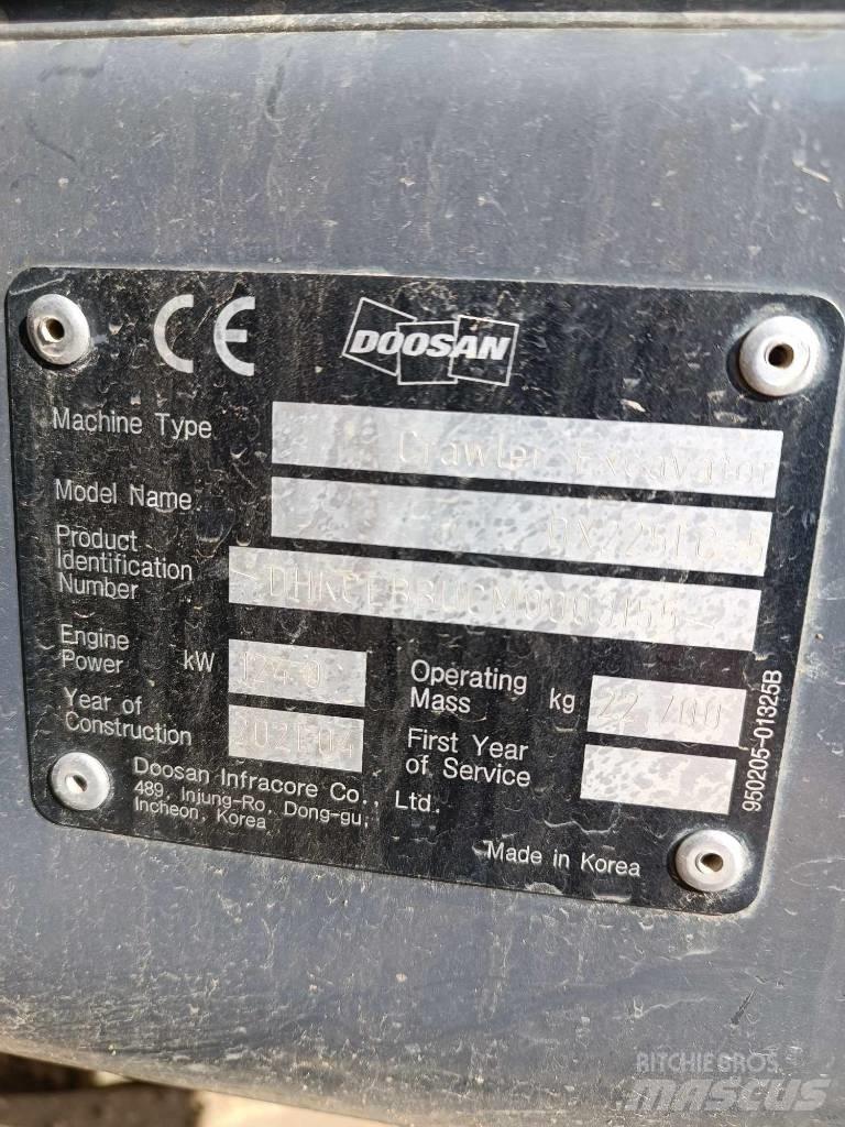 Doosan DX 225 LC-5 حفارات زحافة