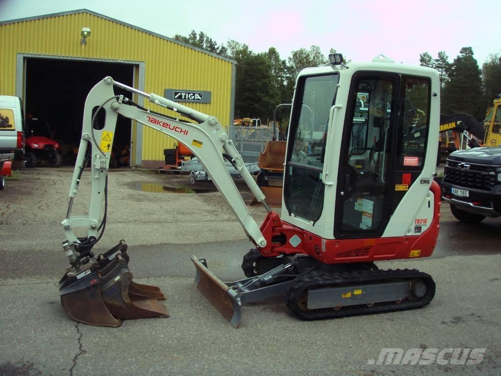 Takeuchi TB 216 حفارات صغيرة أقل من 7 طن (حفارات صغيرة)