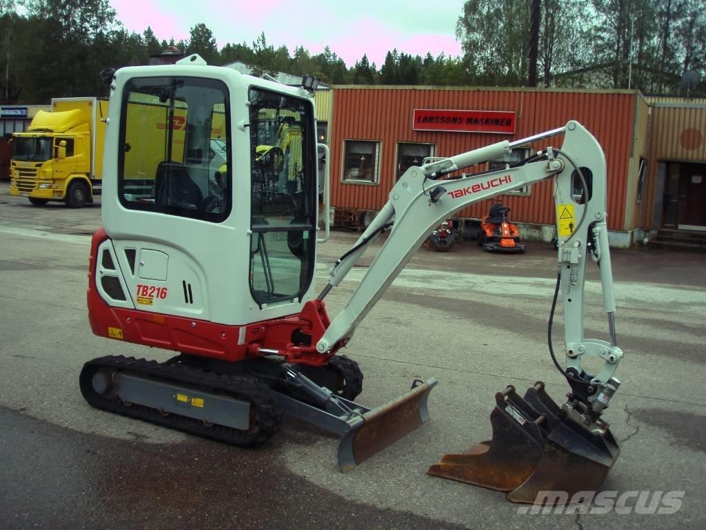Takeuchi TB 216 حفارات صغيرة أقل من 7 طن (حفارات صغيرة)