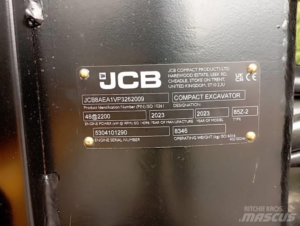 JCB 85Z حفارات وسط 7 طن - 12 طن