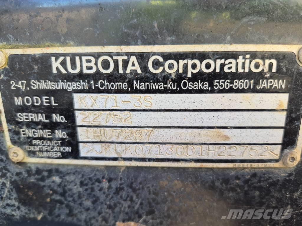 Kubota KX 71-3 حفارات صغيرة أقل من 7 طن (حفارات صغيرة)