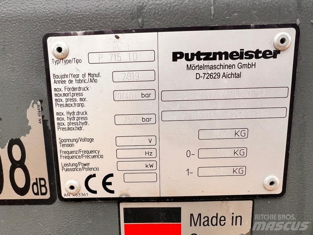 Putzmeister P 715 TD مضخات خرسانة
