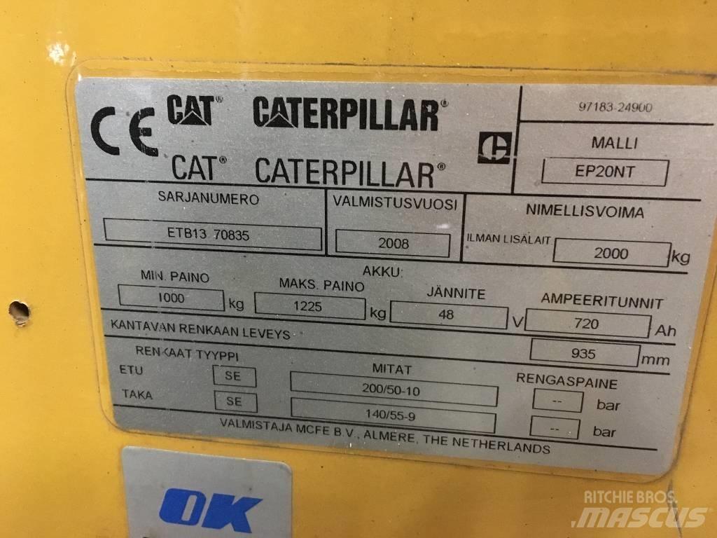 CAT EP 20 NT شاحنات ذات رافعات شوكية تعمل بالكهرباء