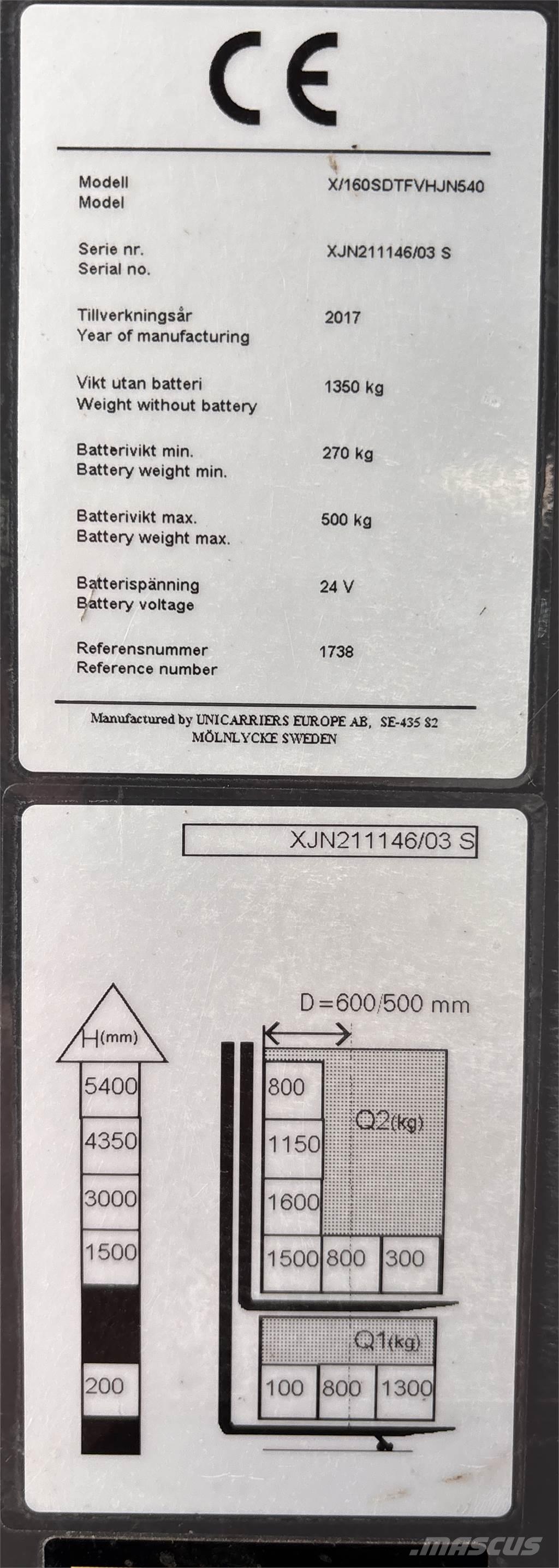Atlet X160 معدات التكديس الجوالة