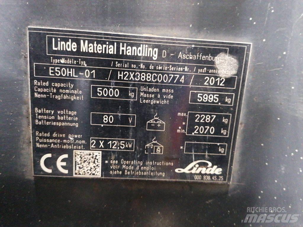 Linde E50HL-01 شاحنات ذات رافعات شوكية تعمل بالكهرباء