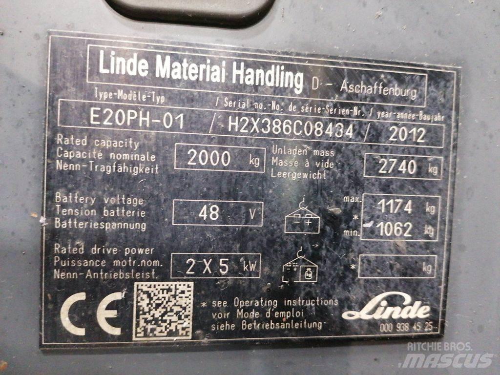Linde E20PH-01 شاحنات ذات رافعات شوكية تعمل بالكهرباء
