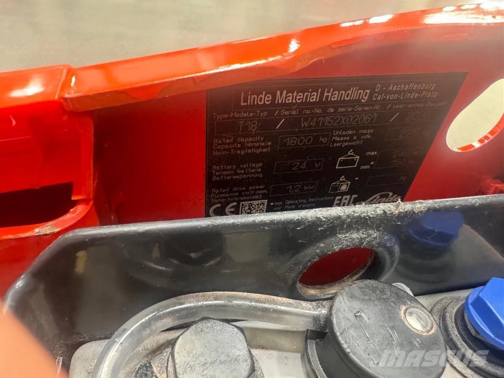 Linde T 18 معدات الرفع منخفض المستوى