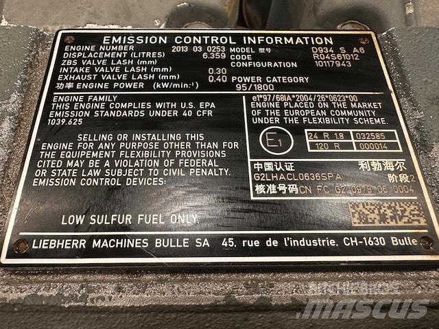Liebherr D 934 SA 6 محركات