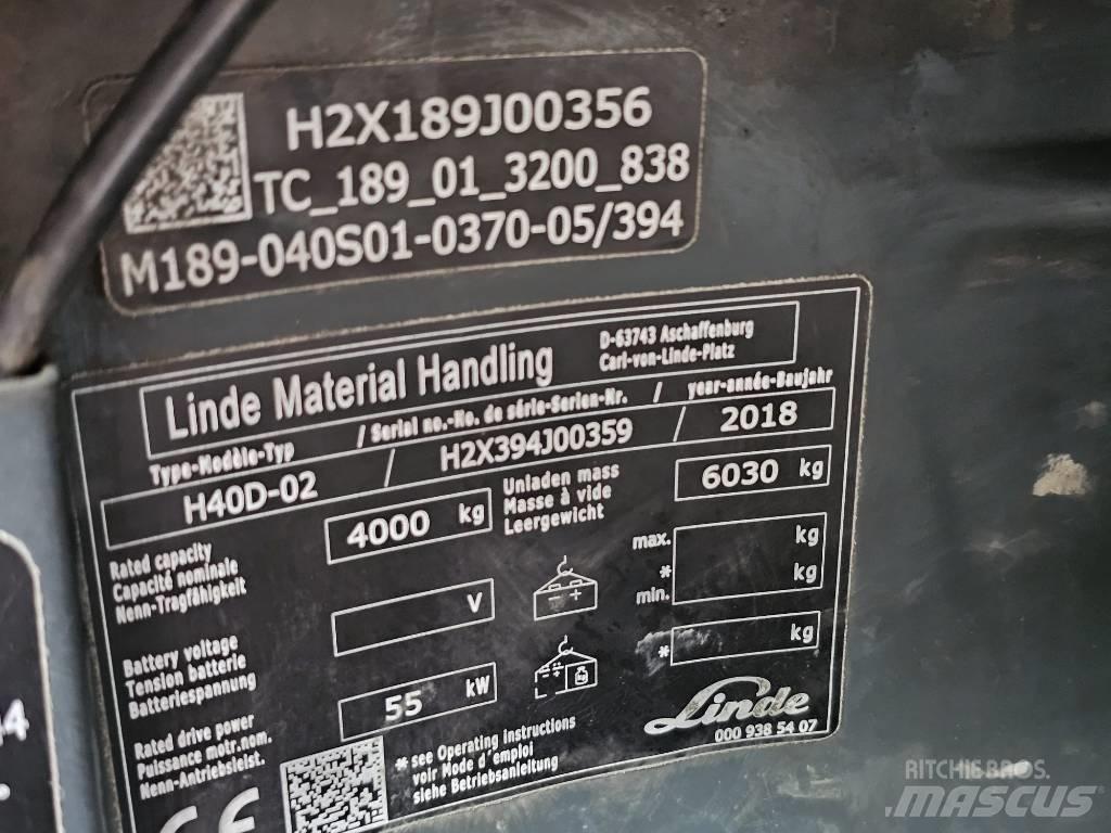 Linde H40D-02 شاحنات الديزل
