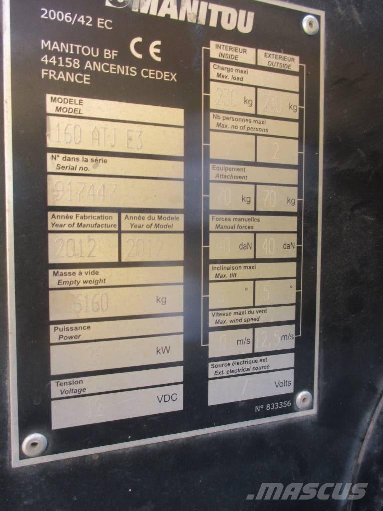 Manitou 160 ATJ رافعات سلة مفصلية