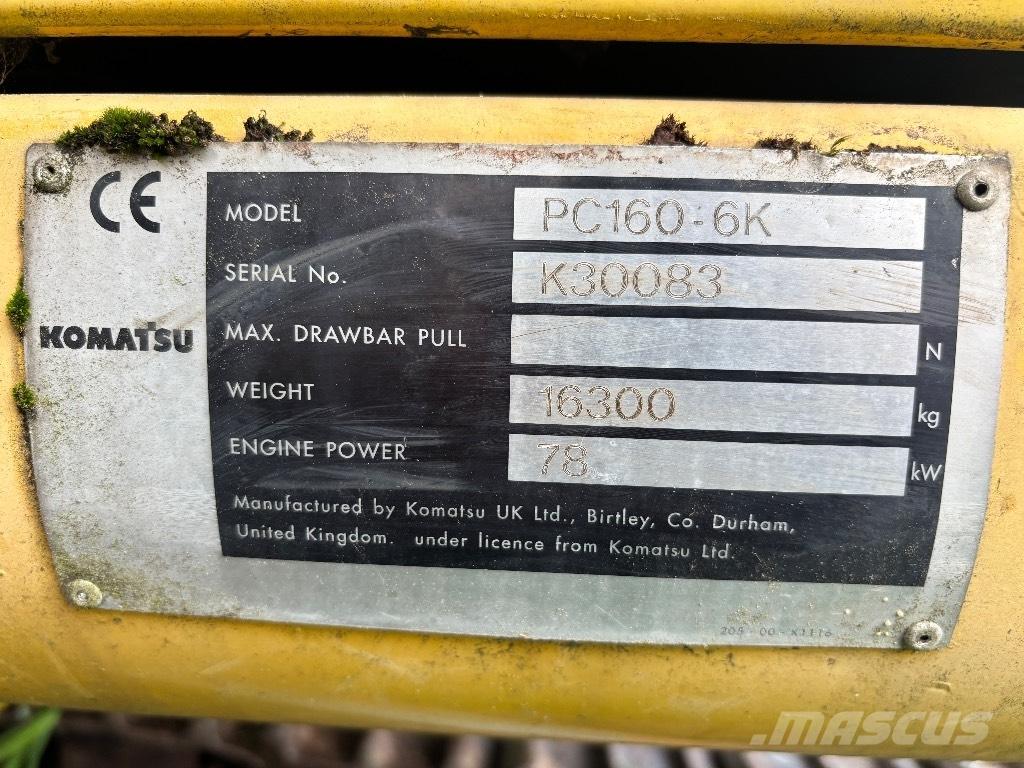 Komatsu PC 160-6K حفارات زحافة