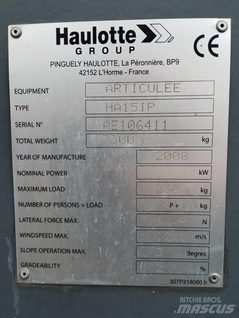 Haulotte HA 15 IP رافعات سلة مفصلية