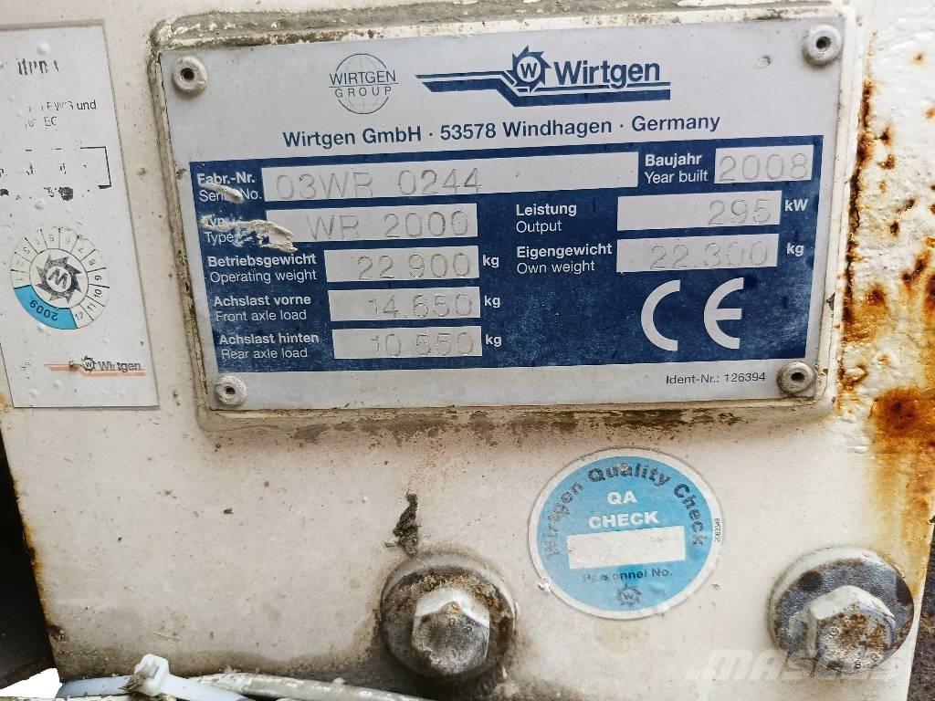Wirtgen WR 2000 معدات إعادة تدوير الأسفلت