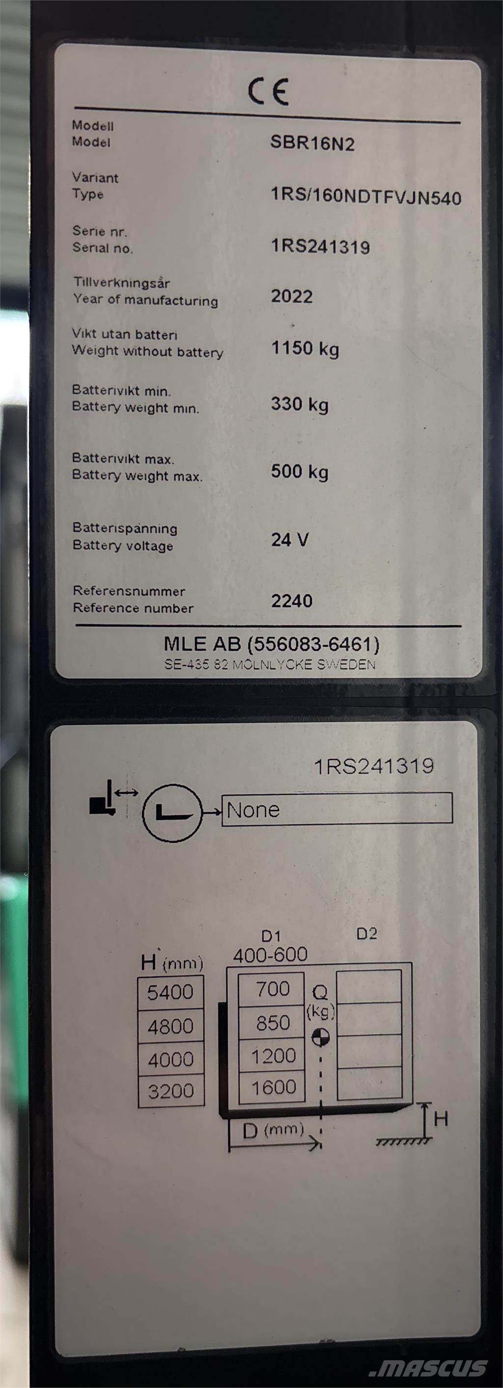 Mitsubishi SBR16N2 شاحنات مناولة ذاتية الدفع