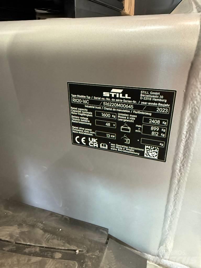 Still RX 20-16 شاحنات ذات رافعات شوكية تعمل بالكهرباء
