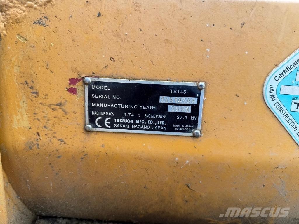Takeuchi TB 145 حفارات صغيرة أقل من 7 طن (حفارات صغيرة)