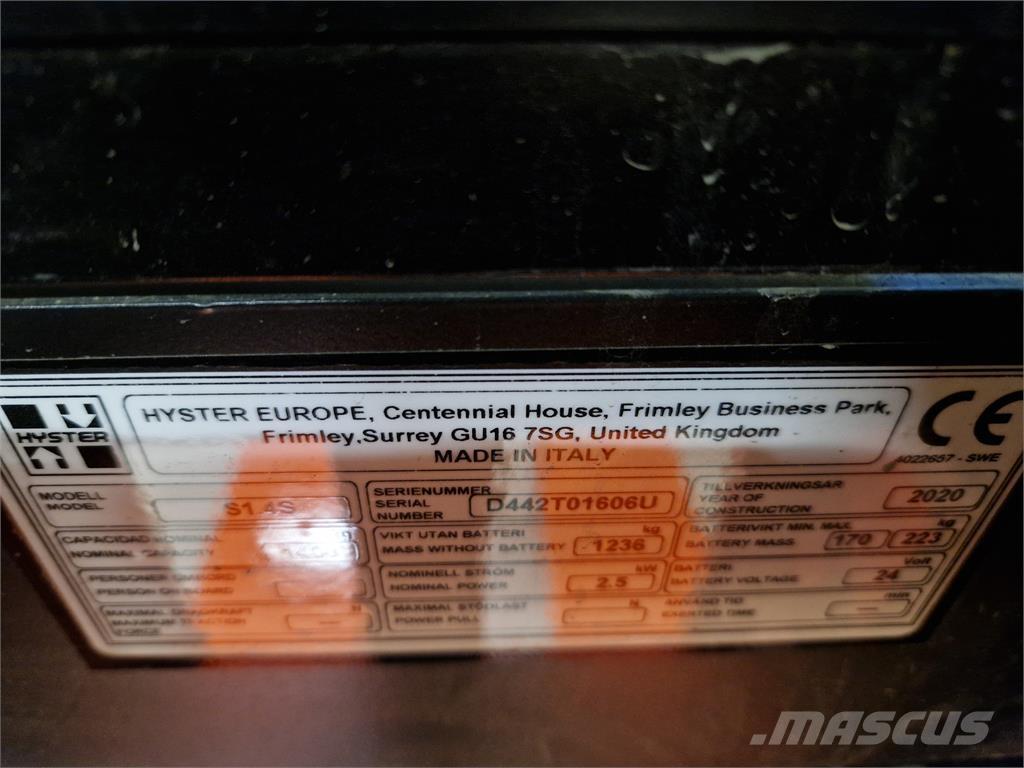 Hyster S1.4S IL شاحنات مناولة ذاتية الدفع