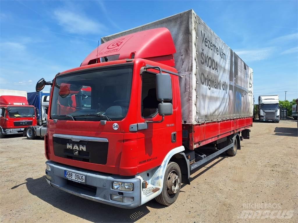 MAN TGL 8.180 شاحنات مسطحة/مفصلية الجوانب