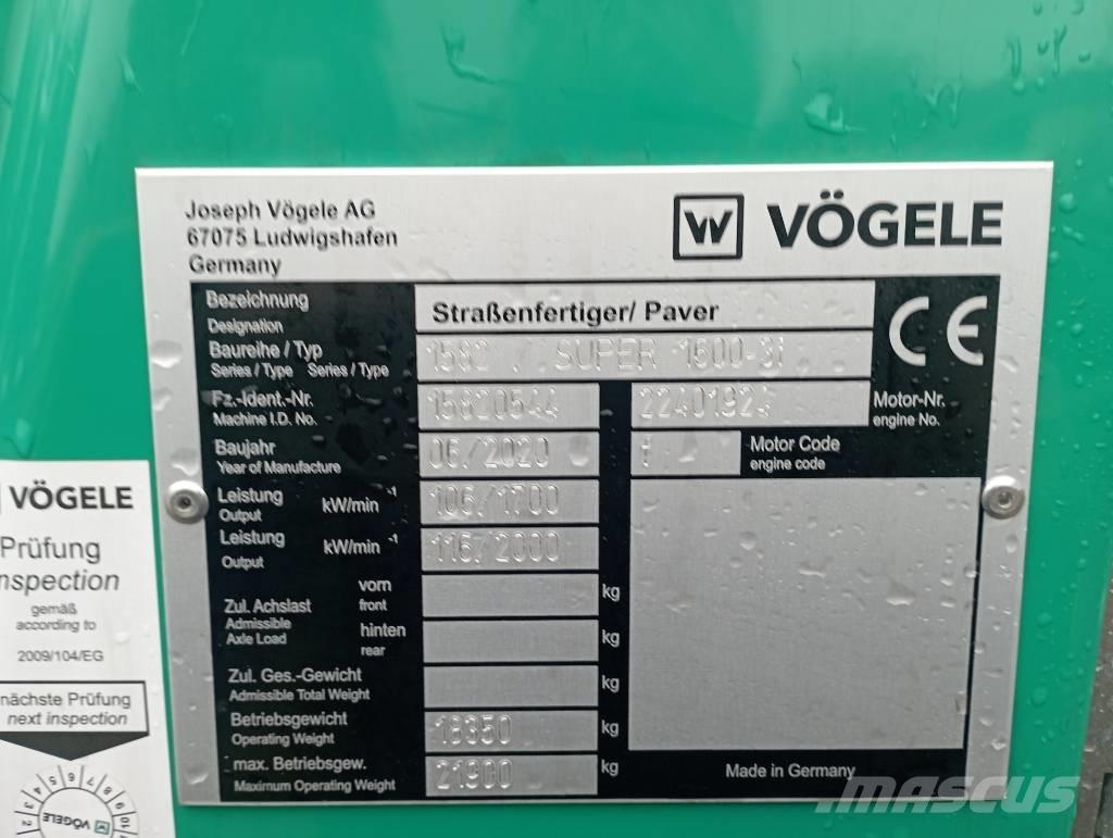 Vögele Super 1600-3i معدات السفلتة