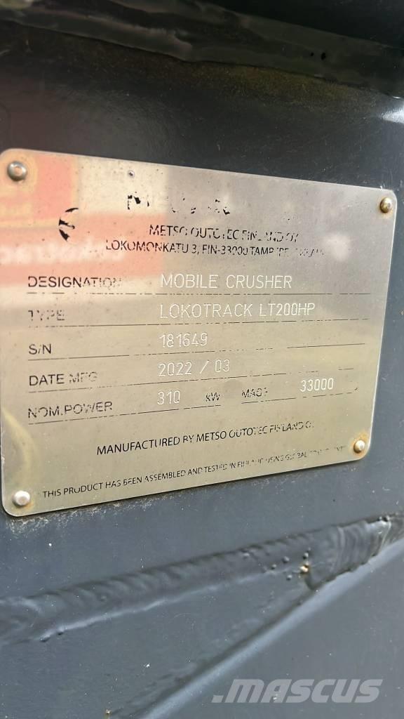 Metso LT 200 HP الكسارات المتنقلة