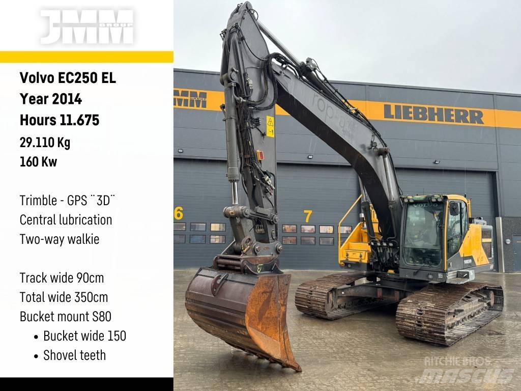 Volvo EC 250 EL حفارات زحافة