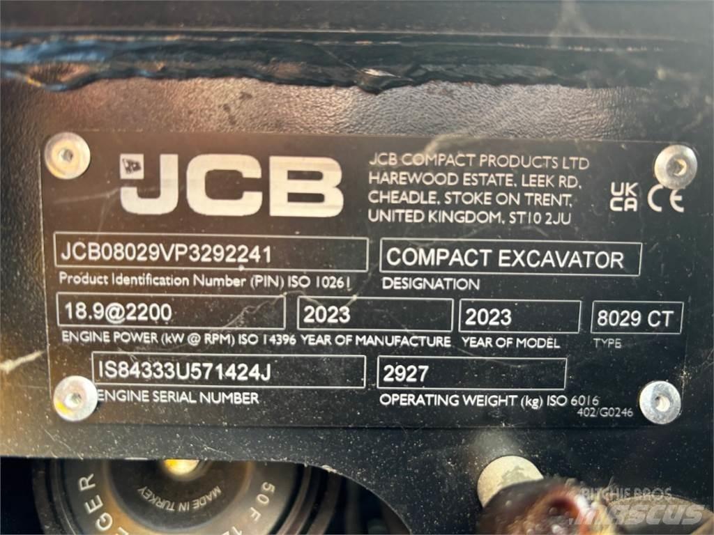 JCB 8029CTS حفارات صغيرة أقل من 7 طن (حفارات صغيرة)