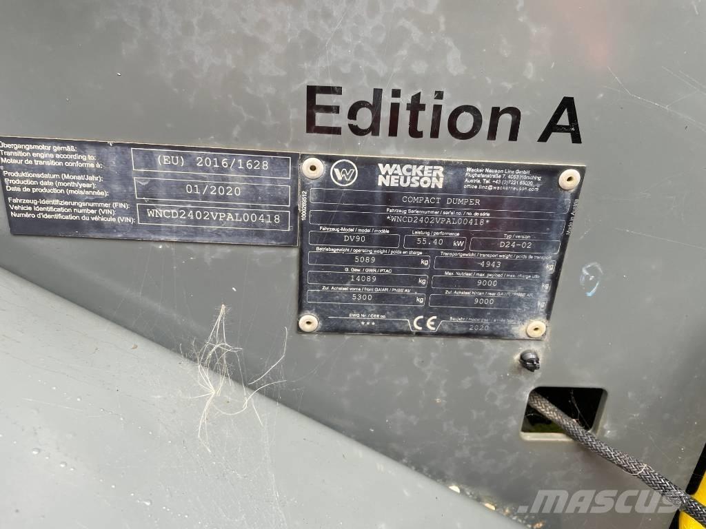 Wacker Neuson DV 90 عربات نقل قلابة للمواقع