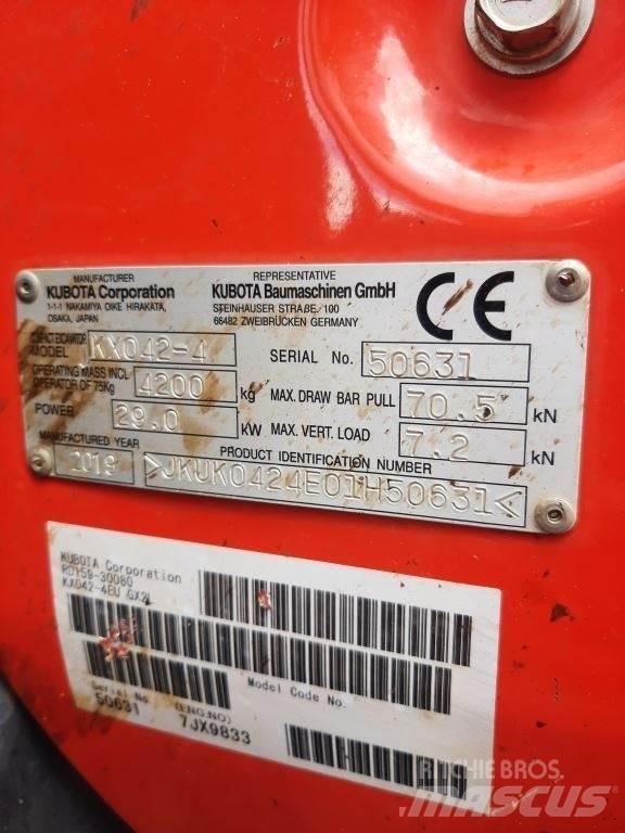 Kubota KX042-4 حفارات صغيرة أقل من 7 طن (حفارات صغيرة)