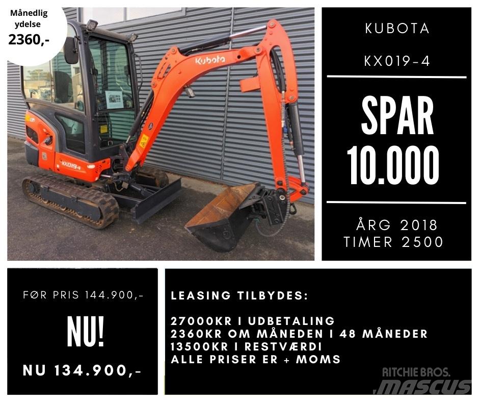 Kubota kx019-4 حفارات صغيرة أقل من 7 طن (حفارات صغيرة)