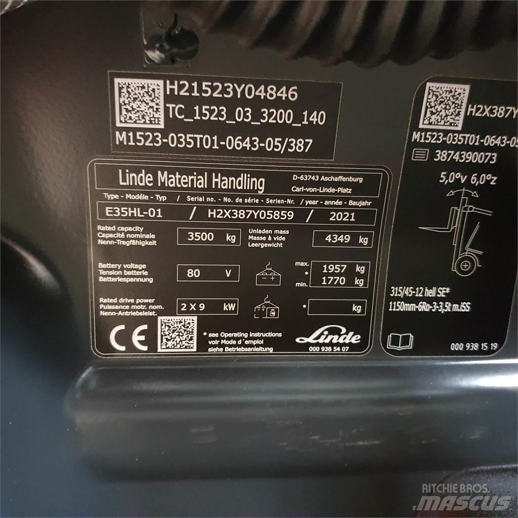 Linde E35HL شاحنات ذات رافعات شوكية تعمل بالكهرباء