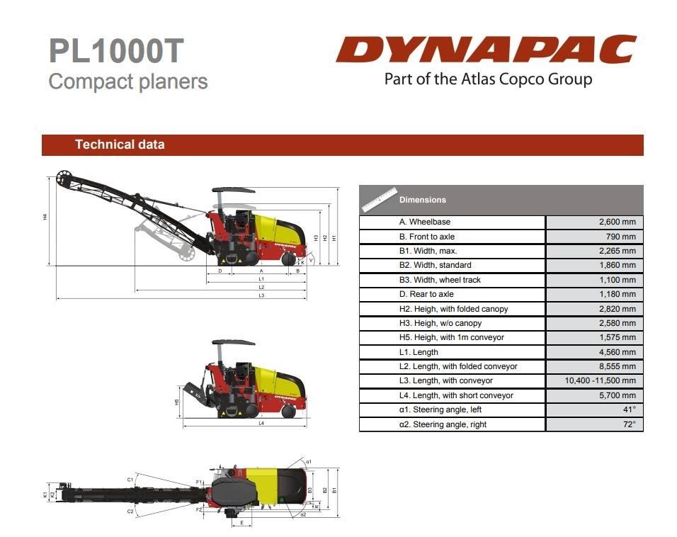 Dynapac PL1000T ماكينات الكشط البارد للأسفلت