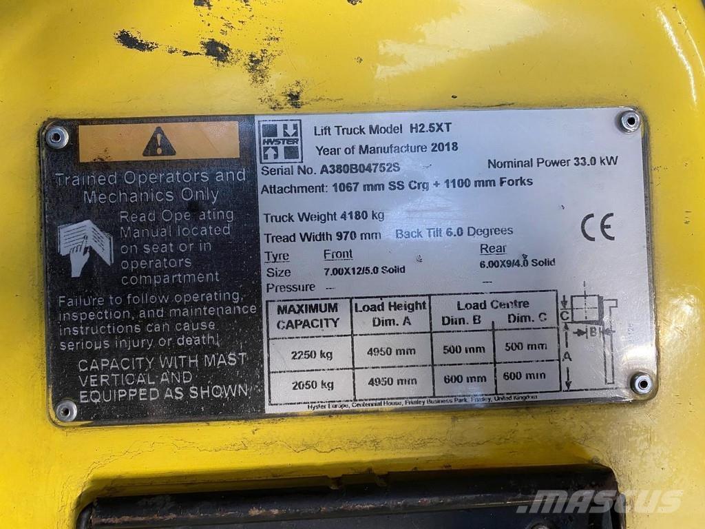 Hyster H2.5XT شاحنات الديزل