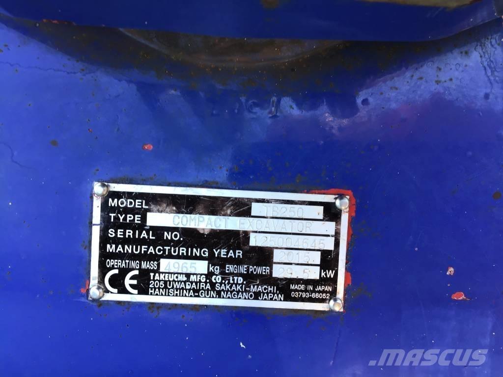 Takeuchi TB 250 حفارات صغيرة أقل من 7 طن (حفارات صغيرة)