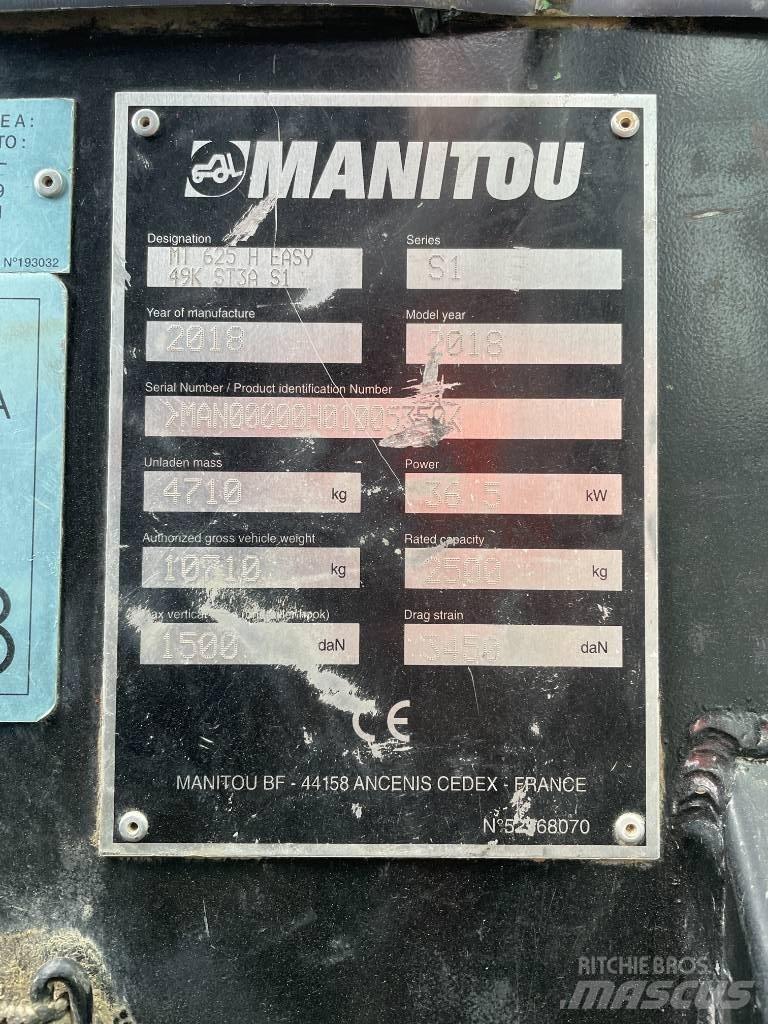 Manitou MT 625 H مناولات متداخلة