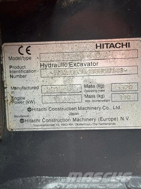 Hitachi ZX 33 U-6 حفارات صغيرة أقل من 7 طن (حفارات صغيرة)
