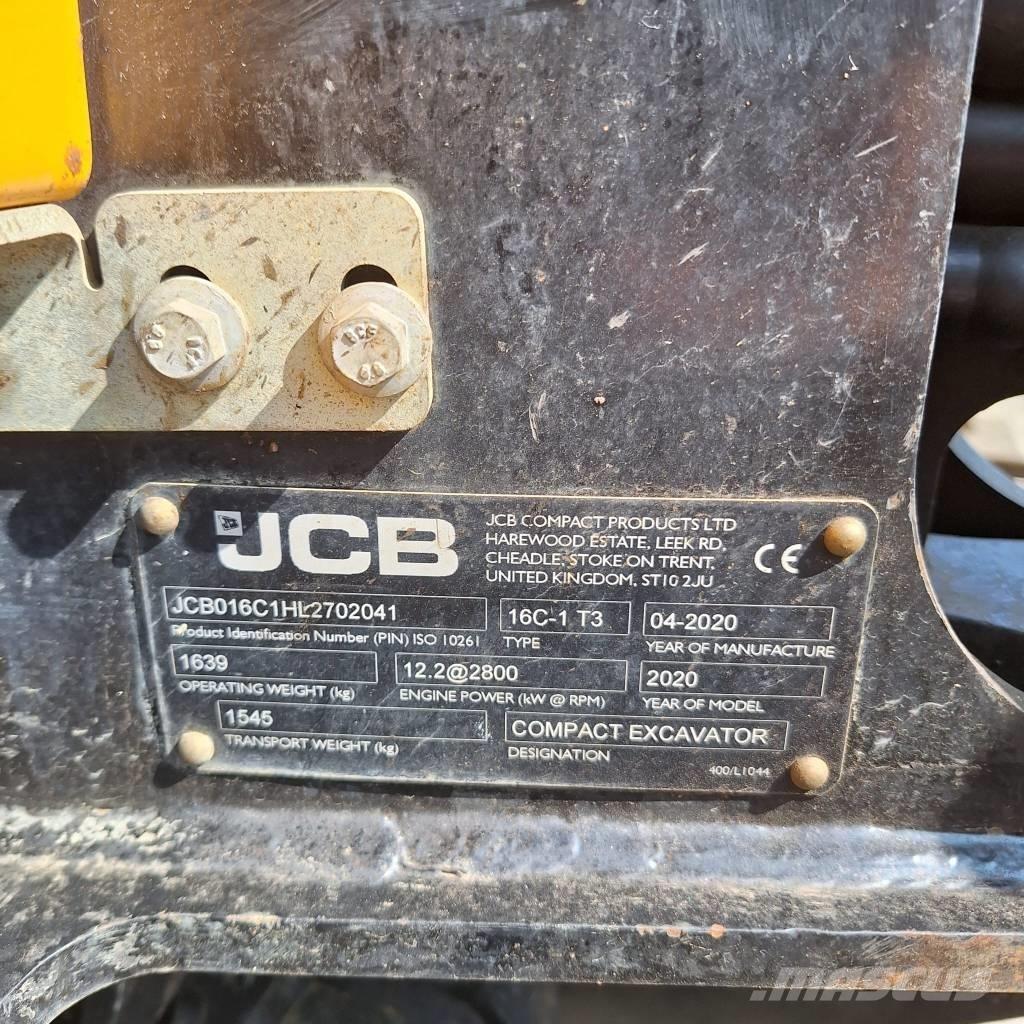 JCB 16 C-1 حفارات صغيرة أقل من 7 طن (حفارات صغيرة)