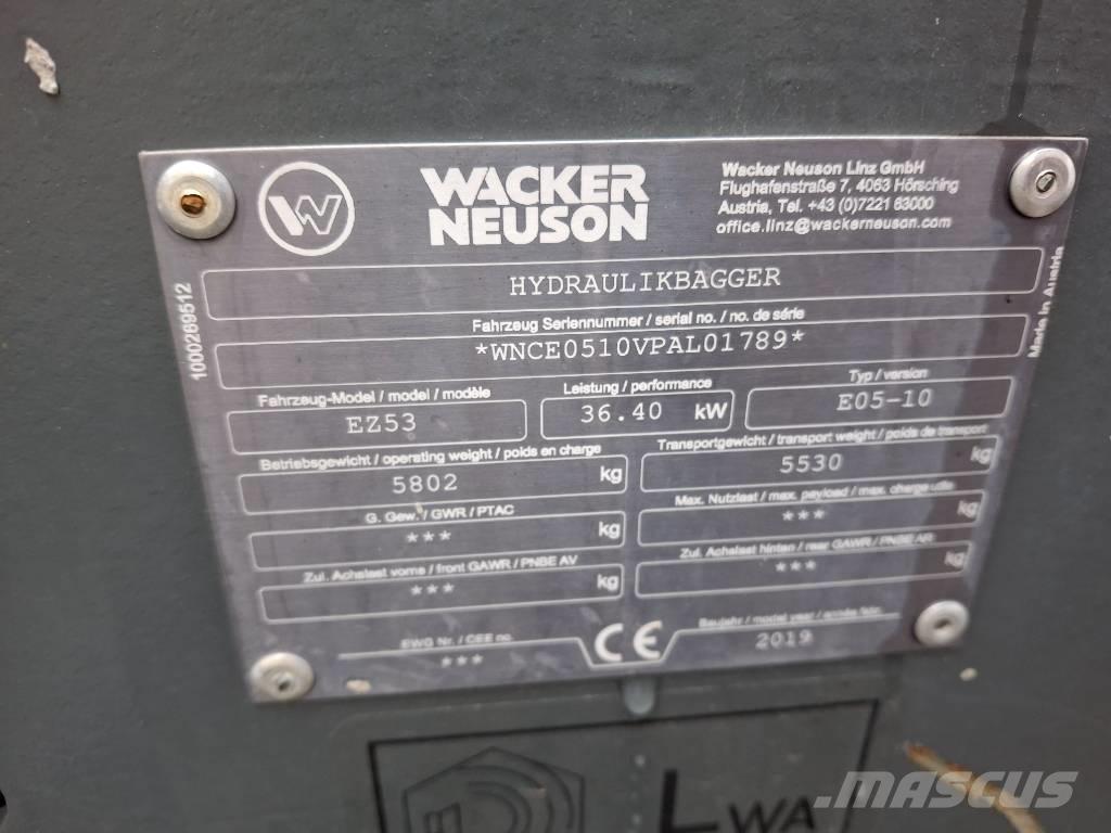Wacker Neuson EZ 53 حفارات صغيرة أقل من 7 طن (حفارات صغيرة)