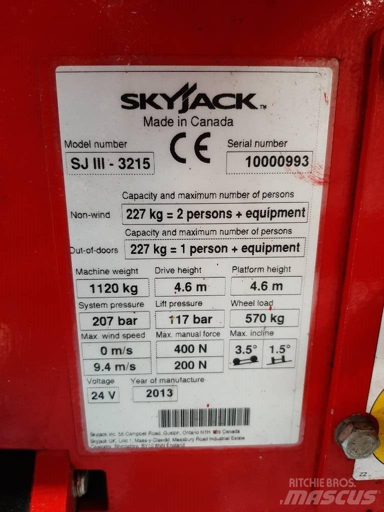 SkyJack SJIII 3215 رافعات مقصية الشكل