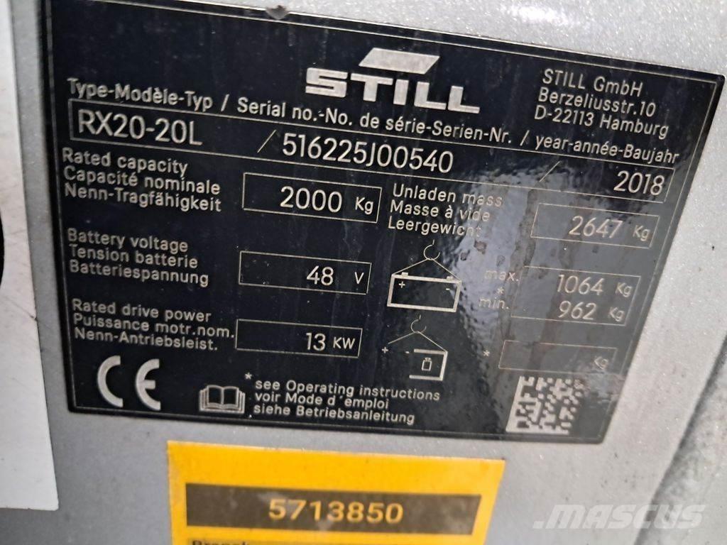 Still RX20-20L شاحنات ذات رافعات شوكية تعمل بالكهرباء