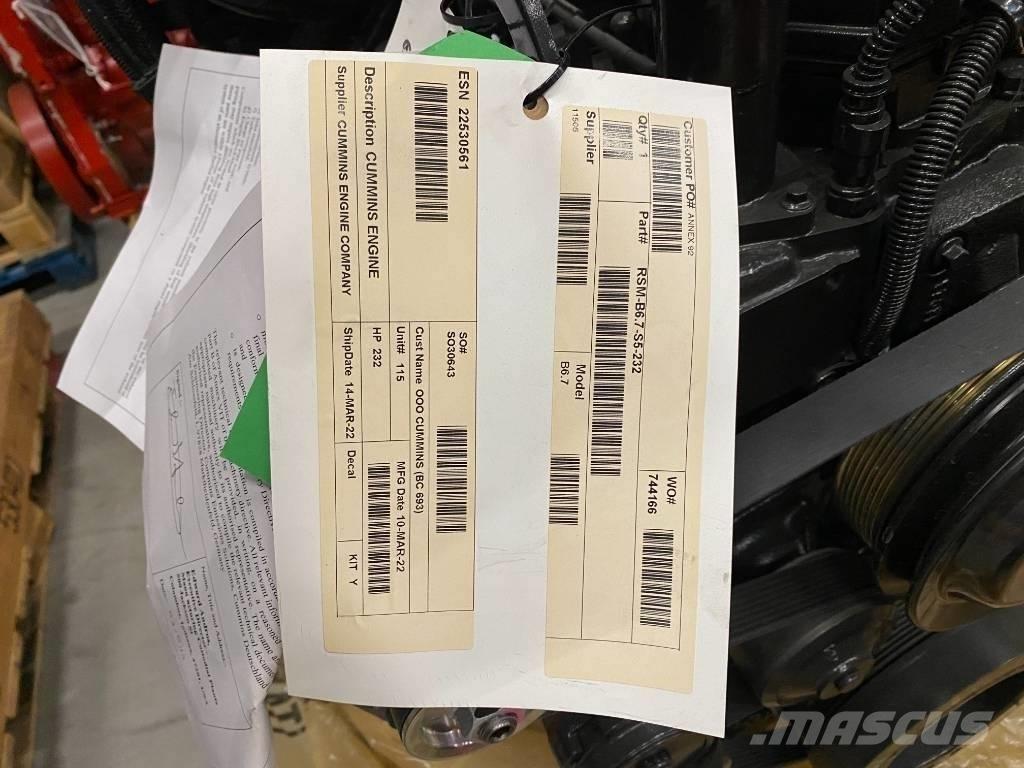 Cummins QSB6.7 ماكينات زراعية أخرى