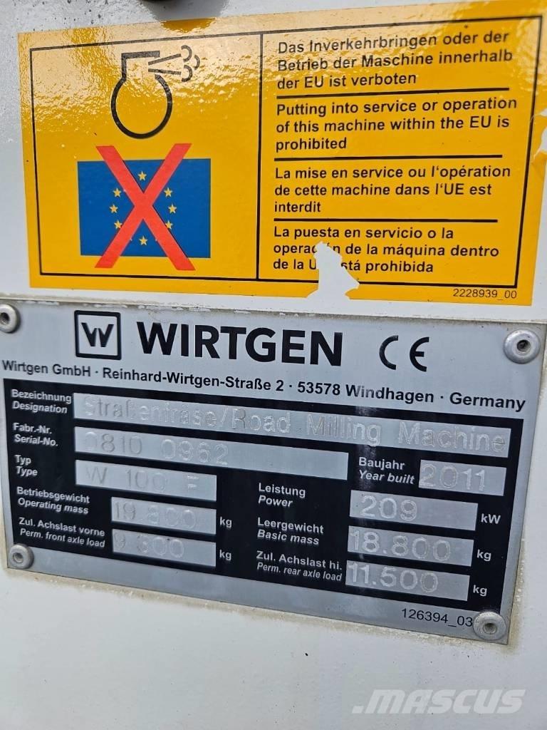 Wirtgen W 100 F ماكينات الكشط البارد للأسفلت