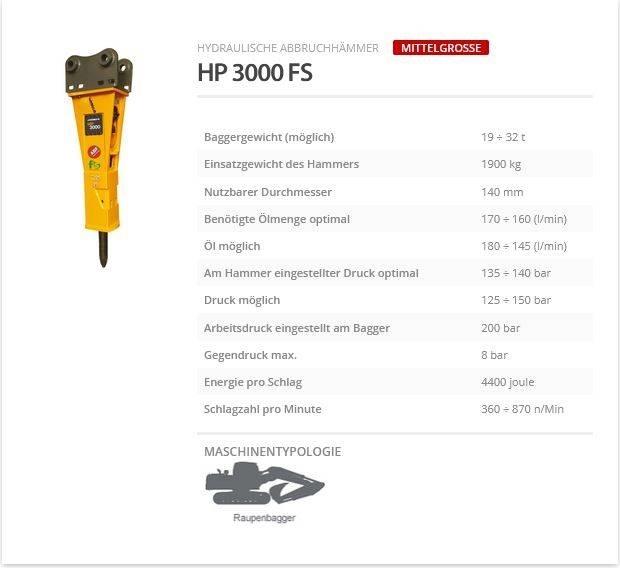 Indeco HP 3000 FS مطارق / كسارات