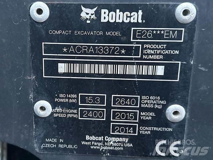 Bobcat E26 حفارات صغيرة أقل من 7 طن (حفارات صغيرة)