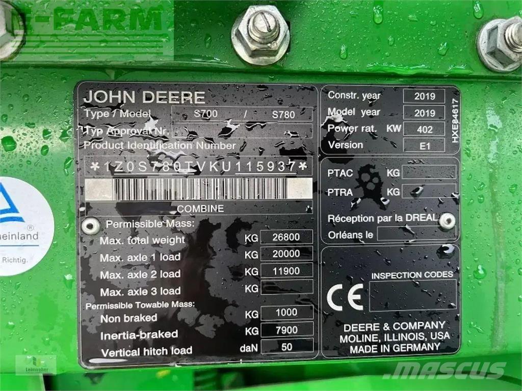 John Deere s 780i حصادات