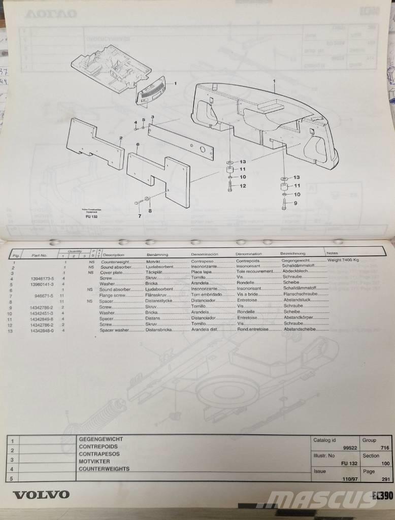 Volvo EC390 الشاسيه والتعليق