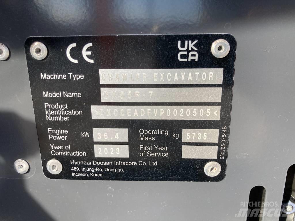 Develon DX 55 R-7 حفارات صغيرة أقل من 7 طن (حفارات صغيرة)