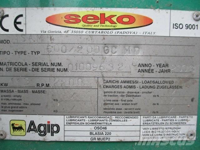 Seko 600/200GC MD ماكينات تقطيع أخشاب الحراجة