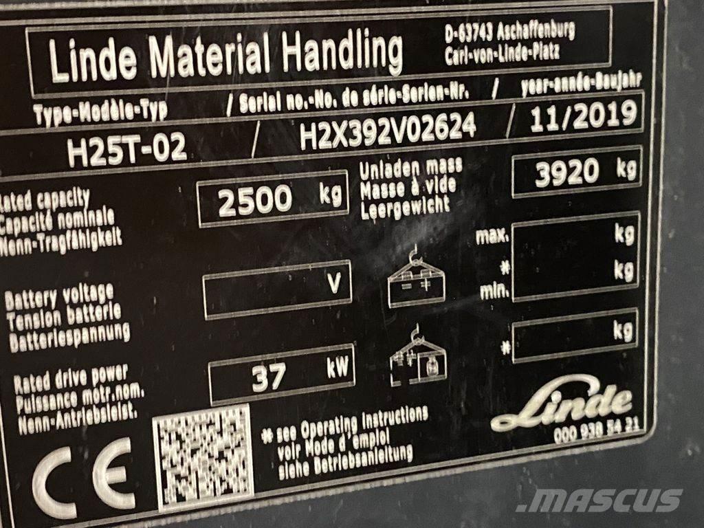 Linde H25T-02 شاحنات LPG