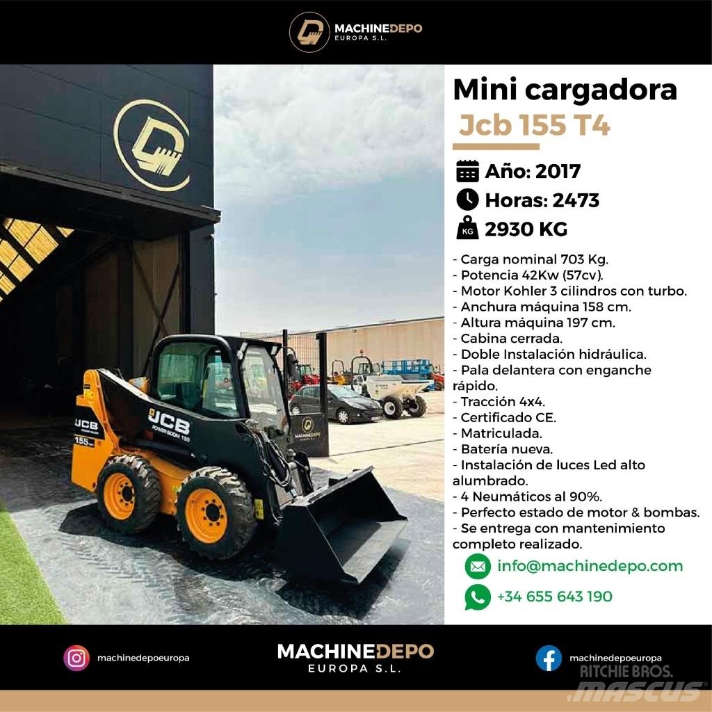 JCB 155 T4 لوادر انزلاقية التوجيه