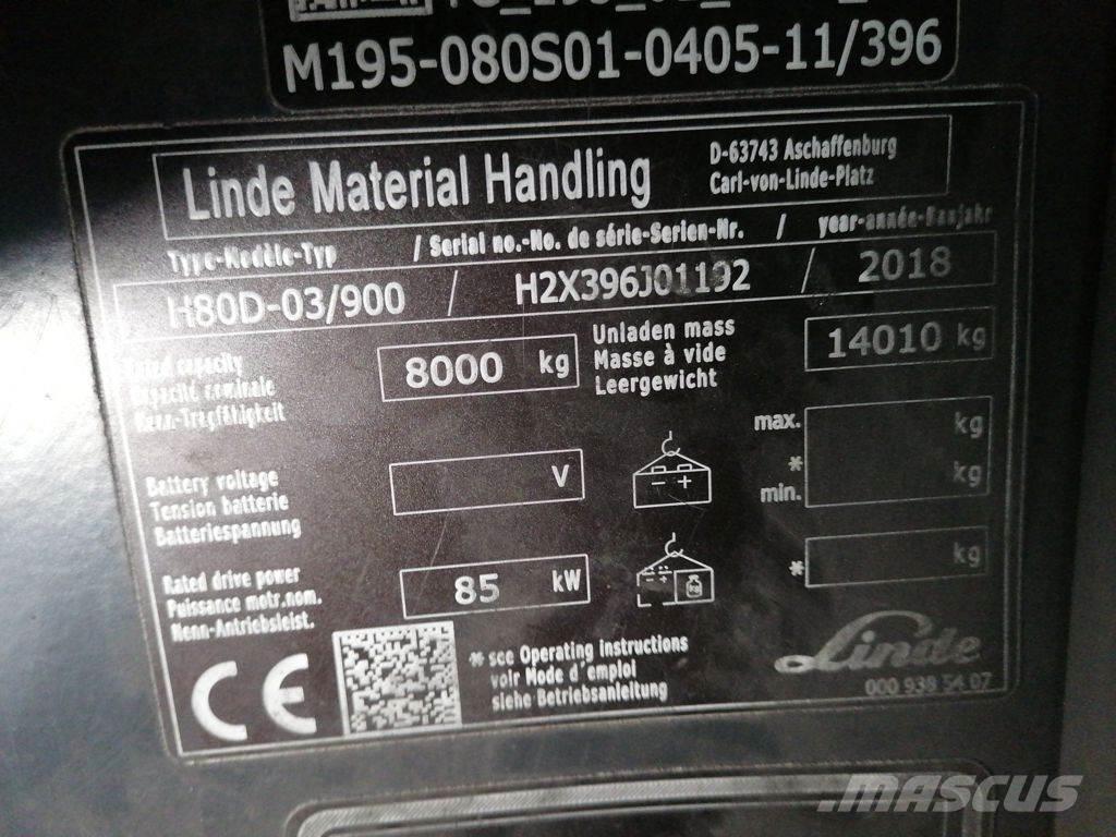 Linde H80D-03/900 شاحنات الديزل